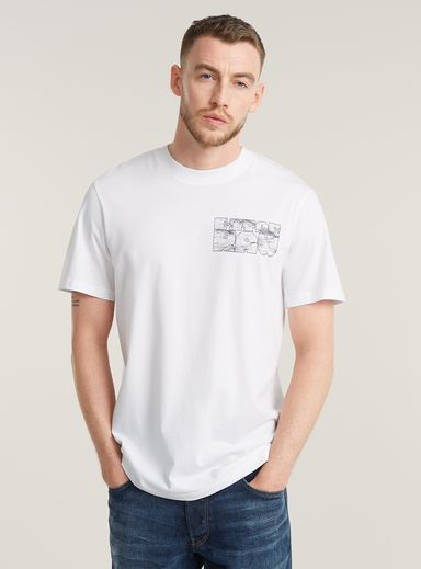 Topography Chest Graphic Slim T-Shirt